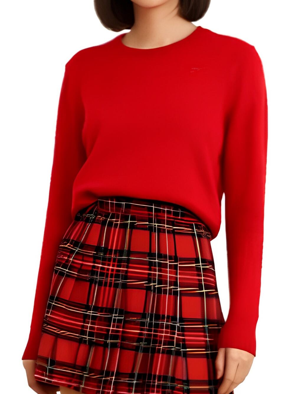 ABERCROMBIE & FITCH Gilly Hicks Red Crewneck Sweater M Cozy Classic